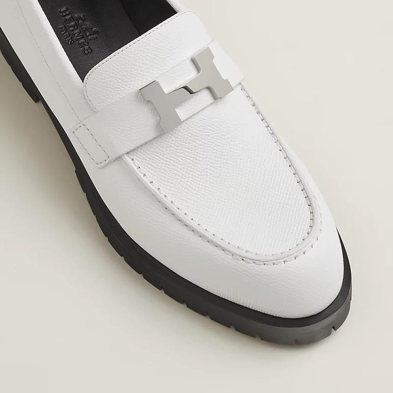 Giày Hermes Faubourg Loafer Nữ Trắng